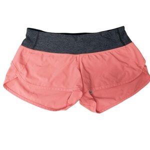 Lululemon Speed Up Colorblock Coral Grey